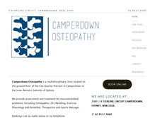 Tablet Screenshot of camperdownosteopathy.com